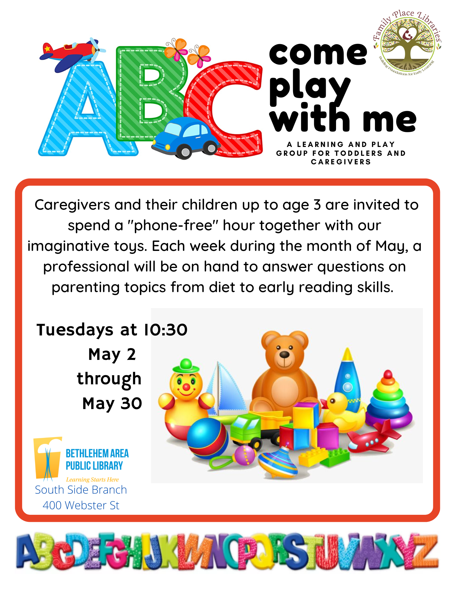 ABC Come Play With Me! Bethlehem Area Public Library